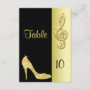 Gold Stiletto & Treble Cleft Invitation