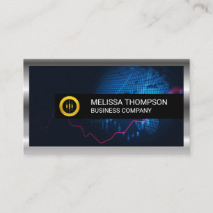 Gold Stock Logo   Black Tiling   Digital Globe Business Card