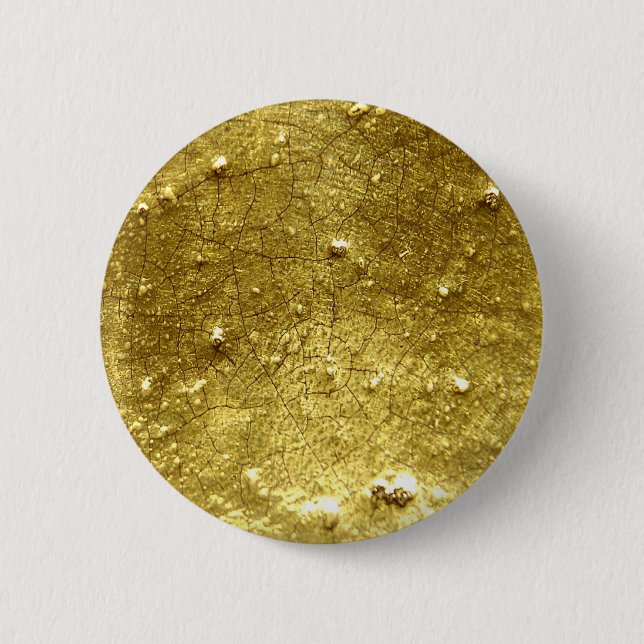 Gold stone 6 cm round badge (Front)