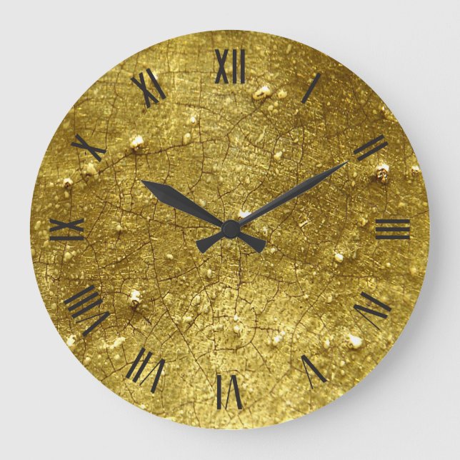 Gold stone large clock (Front)