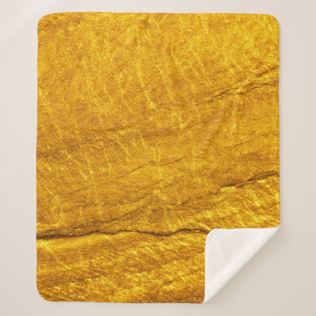Gold stone texture background. abstract, antique,  sherpa blanket (Front)