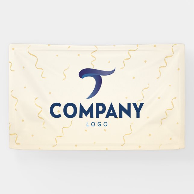 Gold Streamer Custom Company Banner (Horizontal)