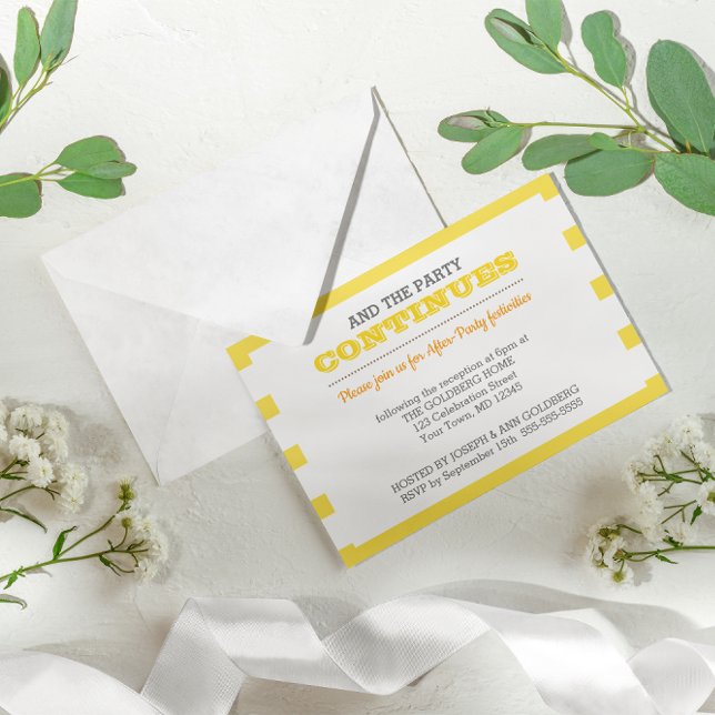Gold Stripe and Sunflower After Party Card (Creator Uploaded)