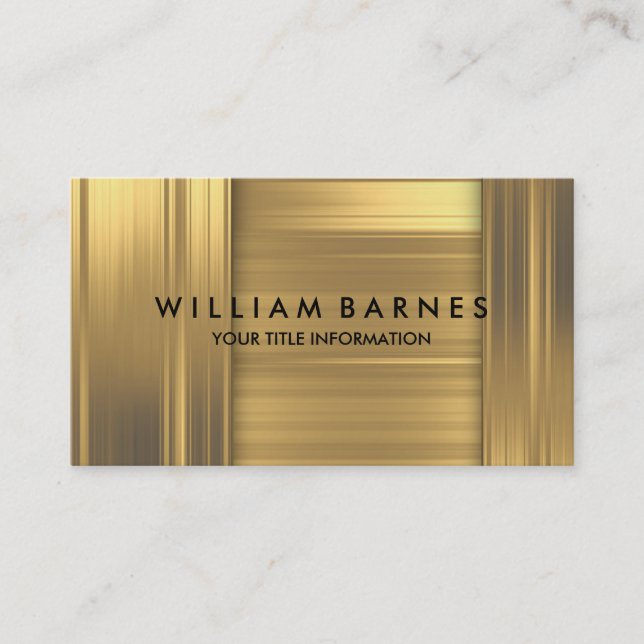 Gold Stripe Business Card (Front)