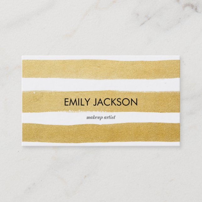 Gold Stripe Business Card (Front)