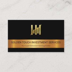 Gold Stripe Gold Stock Graph Investment Financial Business Card