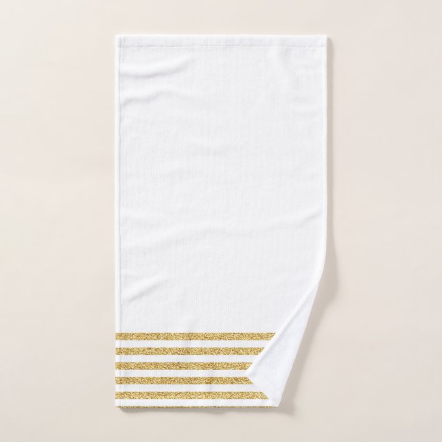 Gold Stripe Hand Towel (Hand Towel)