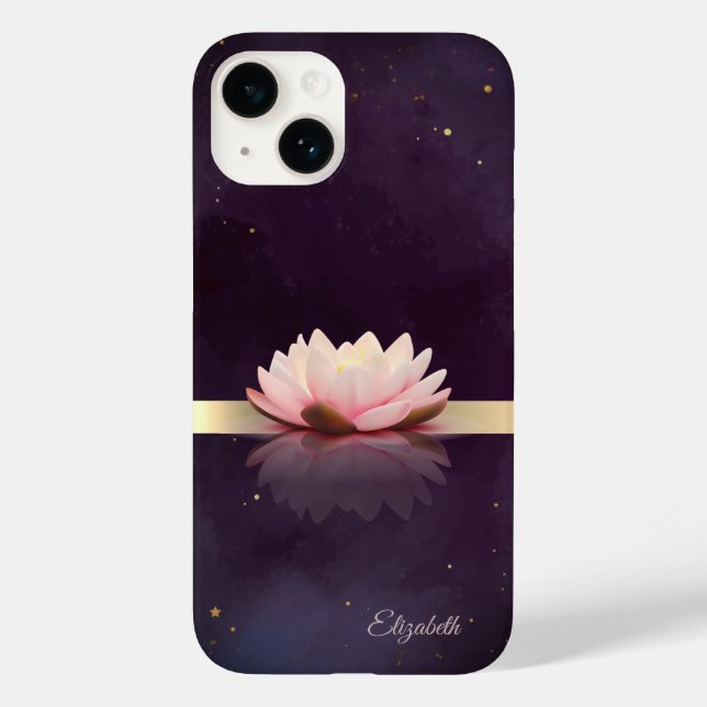  Gold Stripe Lotus Flower Boho   Case-Mate iPhone Case (Back)