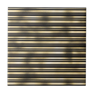 Gold stripe pattern shimmer foil sheen black tile