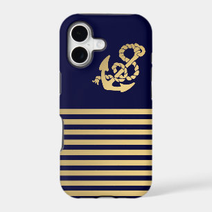 Gold stripe with gold anchor