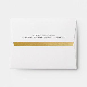 Gold Stripe with Return Address A2 Envelope
