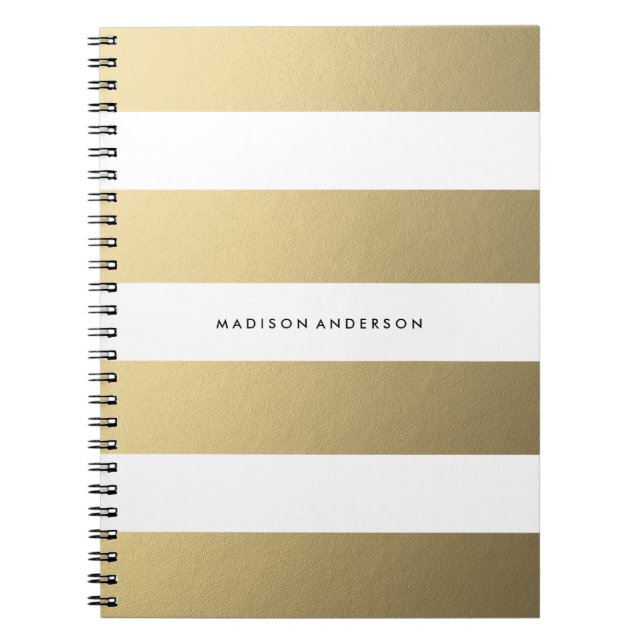 Gold Striped | Notebook (Front)