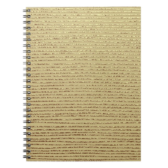 Gold Stripes: Abstract Vintage Background Notebook (Front)