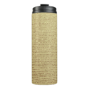 Gold Stripes: Abstract Vintage Background Thermal Tumbler
