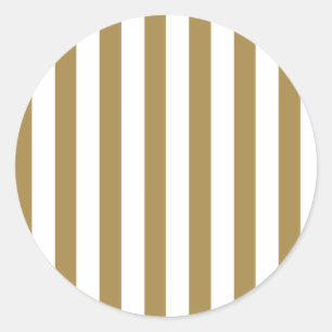 Gold Stripes (Add 2nd Colour) Classic Round Sticker