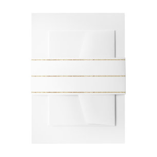 Gold Stripes Invitation Belly Band