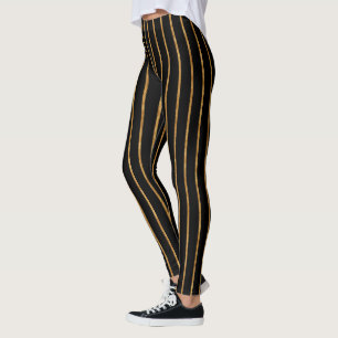 Gold Stripes Leggings