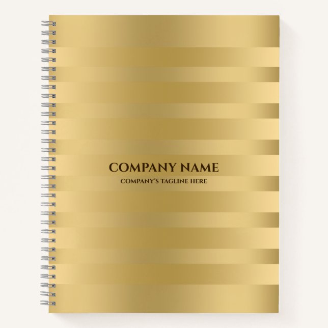 Gold stripes pattern notebook (Front)