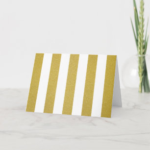 Gold Stripes, White Stripes, Striped Pattern Card