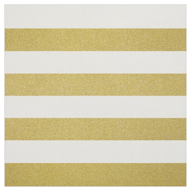 Gold Stripes, White Stripes, Striped Pattern Fabric (Swatch)