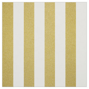 Gold Stripes, White Stripes, Striped Pattern Fabric
