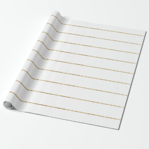 Gold Stripes Wrapping Paper