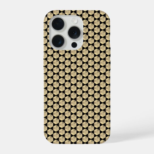 Gold Stud Sequins Geometry iPhone Case (Back)