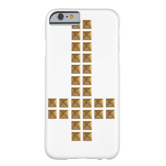 Gold Studded Inverted Cross Case-Mate iPhone Case (Back)