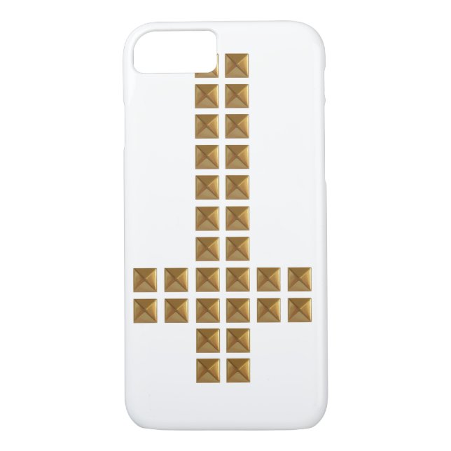 Gold Studded Inverted Cross Case-Mate iPhone Case (Back)