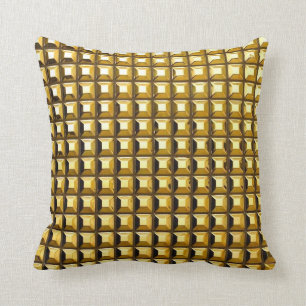 Gold Studs Throw Pillow