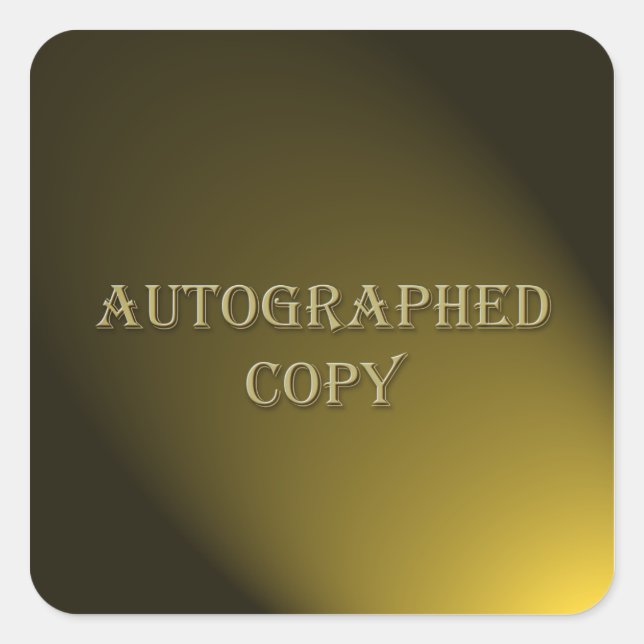 Gold Style Autographed Copy Author Sticker (Front)