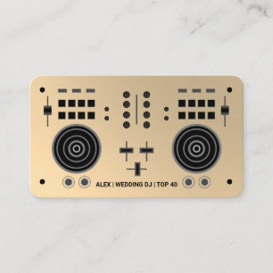 Gold-Style Wedding DJ Business Card