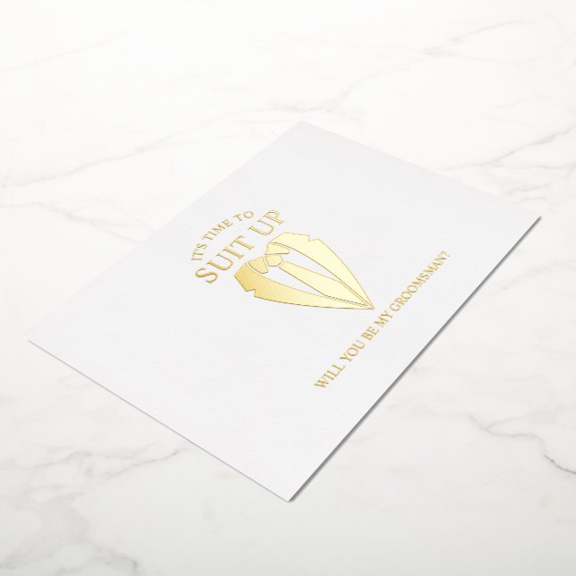 Gold Suit Personalised Groomsman Proposal (Rotated)