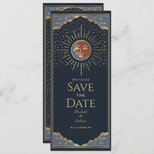 Gold Sun and MoonTarot Card Save the Date