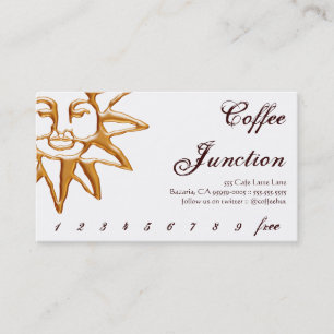 Gold Sun Coffee Drink Punch / Loyalty Card
