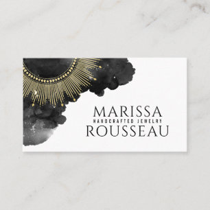 Gold Sun Faux Foil Mandala Jewellery Designer  Business Card