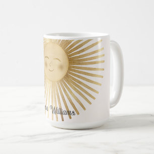 Gold Sun Happy Sunshine Coffee Mug