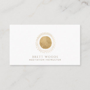 Gold Sun Meditation Instructor Business Card