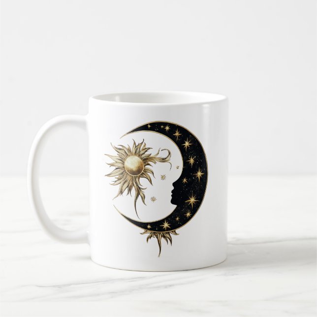 Gold Sun & Moon Mug (Left)