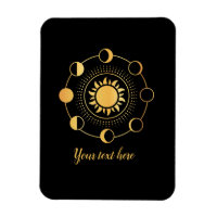 Gold Sun & Moon Phases Customisable