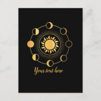 Gold Sun & Moon Phases Customisable