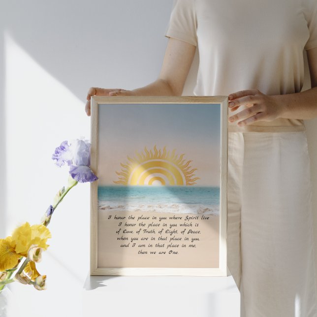 Gold Sun Namaste Definition Poster (Creator Uploaded)