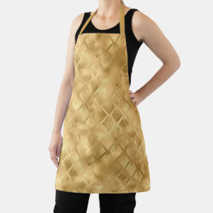Gold sun rays metallic Art Deco pattern Apron