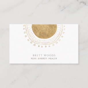 Gold Sun Reiki Energy Healer Business Card
