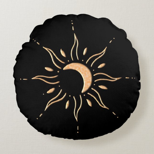 Gold Sun  Round Cushion (Front)