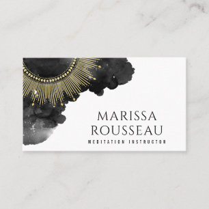 Gold Sunburst Celestial Jewellery Designer Busines Business Card