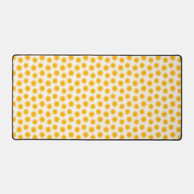Gold Sunburst Pattern Desk Mat (Front)