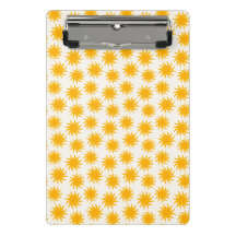 Gold Sunburst Pattern Mini Clipboard