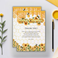 Gold Sunflower Honeycomb Honeybee Baby Shower