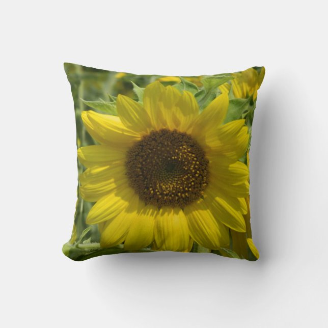 Gold Sunflower Pillow (Front)